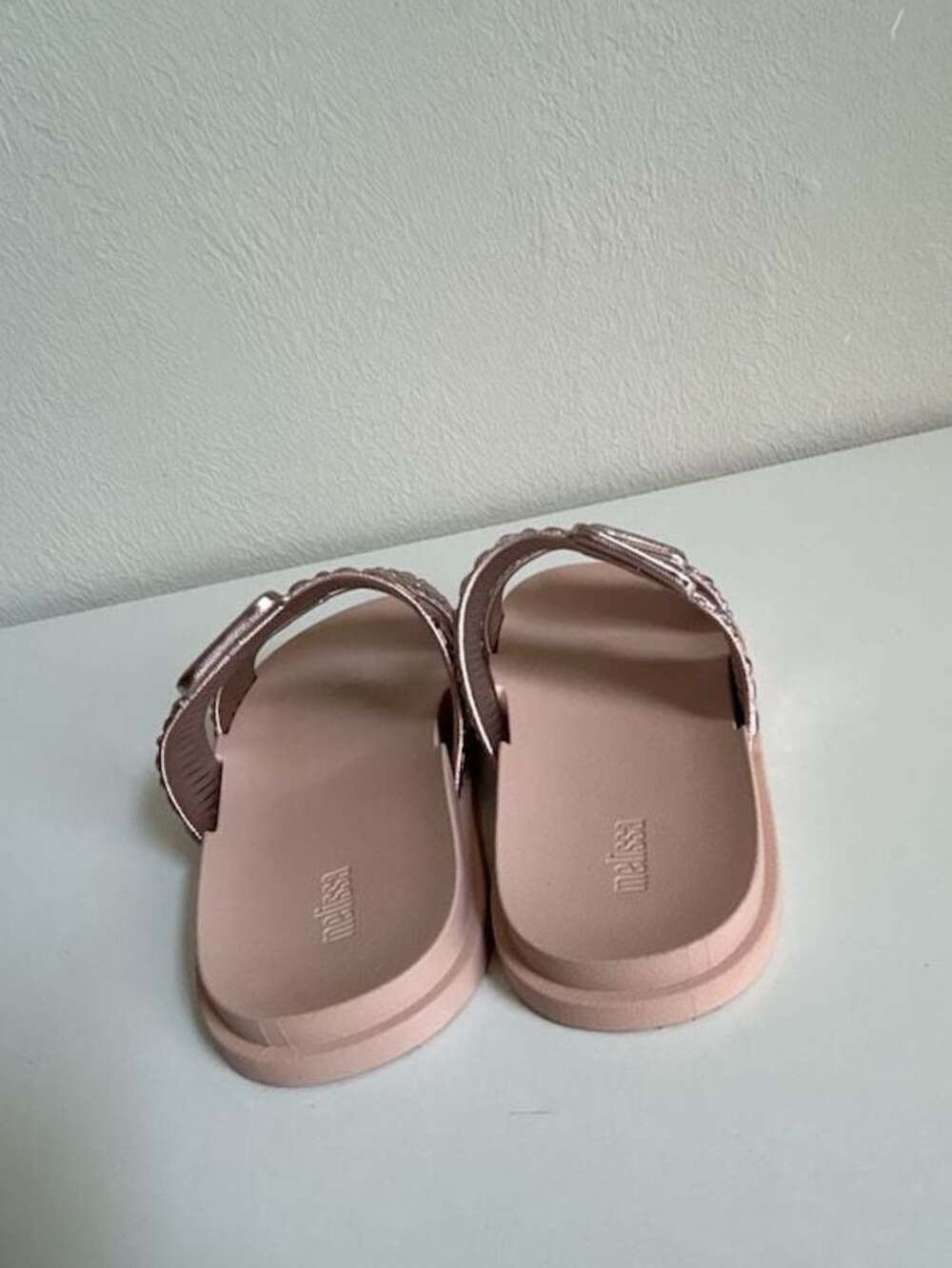Melissa Lust Studded Double Buckle Slide Sandals in Pink size 8 - Picture 4 of 7